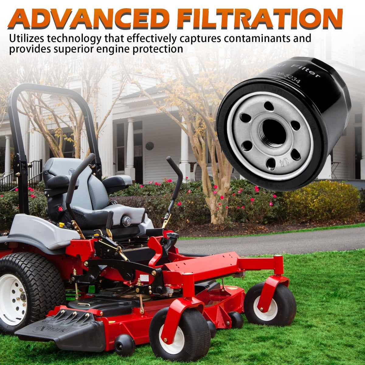 LikeLion Exmark filter 126-5234 advanced filtration media traps contaminants effectively.
