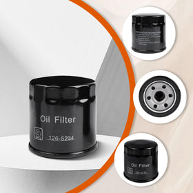 LikeLion Exmark filter 126-5234 side installation demonstrates quick spin-on setup.