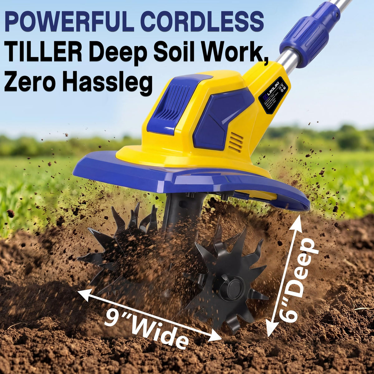 Detachable tines allow easy cleaning after gardening sessions