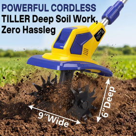 Detachable tines allow easy cleaning after gardening sessions