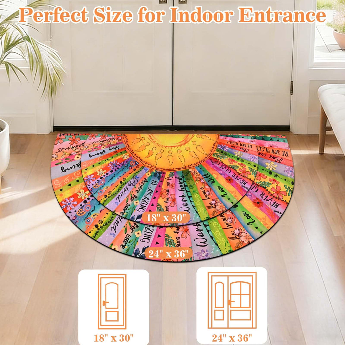 Likiyol 18x30 entry mat sized for wide doorways and entryways