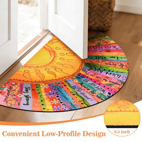 Likiyol absorbent mat cleans easily with brushes or machine wash to maintain color
