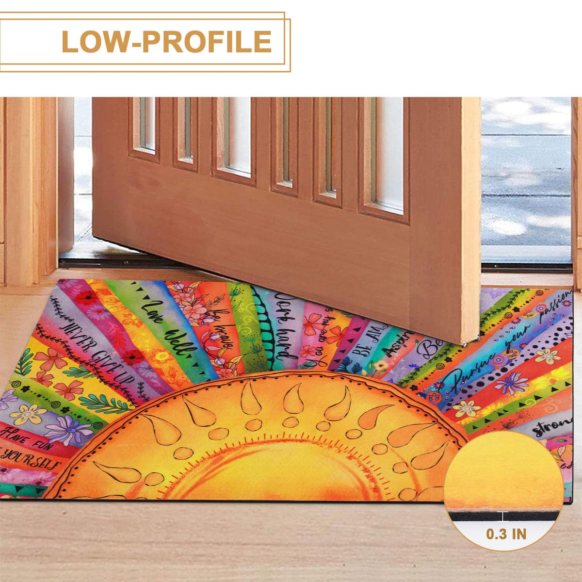18x30 inch mat size provides generous doorway coverage.