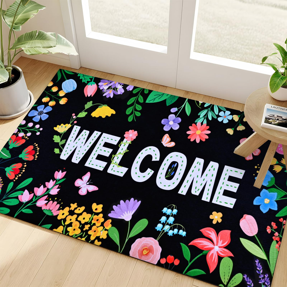 Likiyol mat with non-slip rubber backing for stable placement at entry