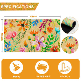 Likiyol front door mat with absorbent surface traps moisture at the threshold.