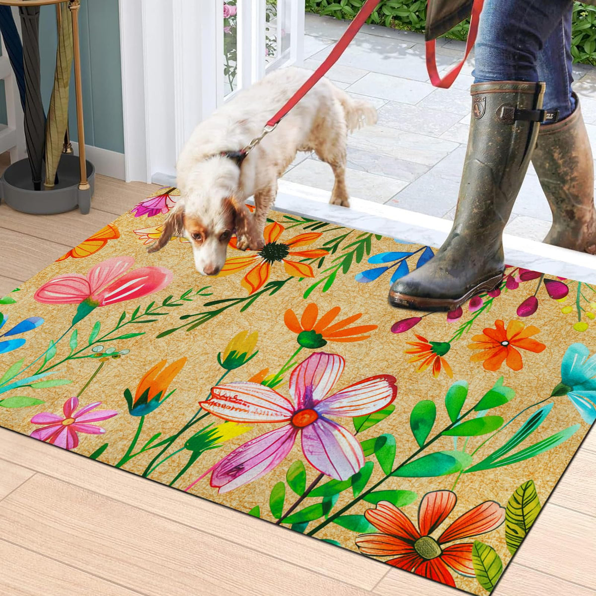 Likiyol non-slip rubber backing keeps the mat securely in place.