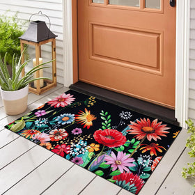 Likiyol welcome mat with non-slip rubber backing for stability