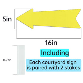 LIKOSEA Yellow Arrow Signs with Stakes demonstrate effortless setup and reuse.