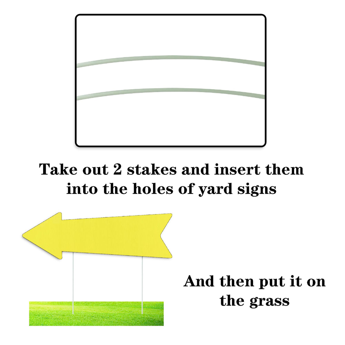 LIKOSEA Durable yard signs withstand wind and weather for long-lasting guidance.