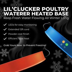 Lil'Clucker intuitive nipple design helps birds learn quickly to drink.