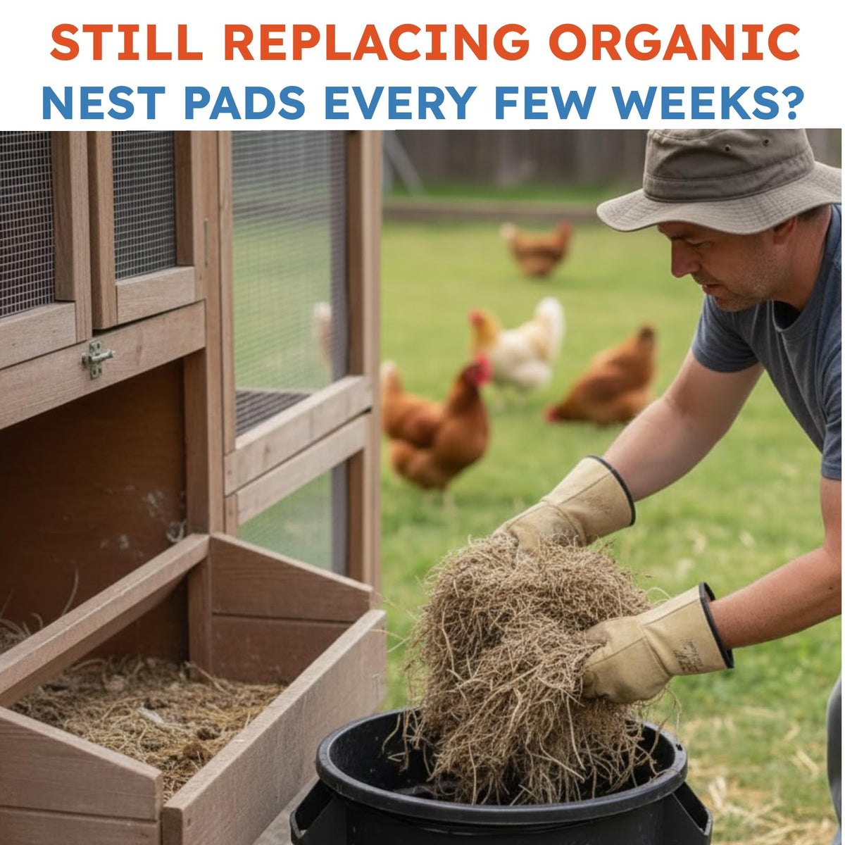 Lil'Clucker nesting pad breathable holes promote airflow in the nest box.