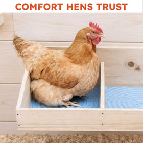 Lil'Clucker nesting pad easy to rinse, dry, and reuse for maintenance.