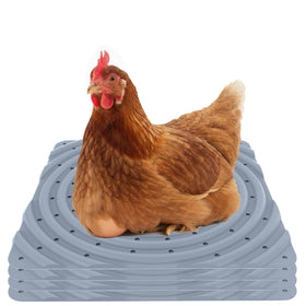 Lil'Clucker washable nesting pad gray pack overview showing reusable coop bedding