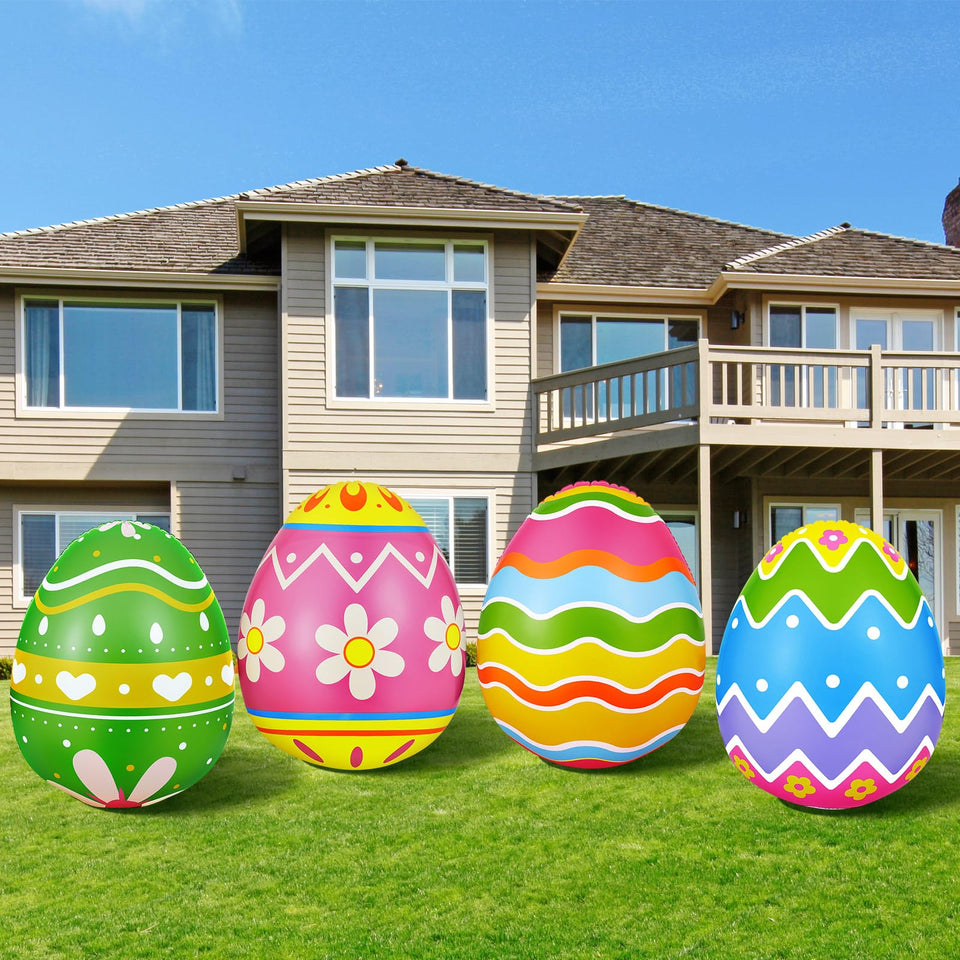 Liliful giant Easter egg 40x30x12 inches, eye-catching yard decor for spring