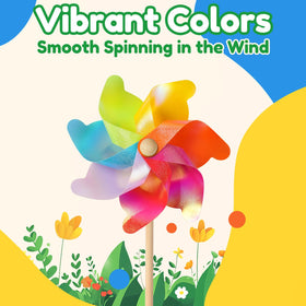 LilLittle 17-inch pinwheel yard decor catches the breeze with vibrant motion