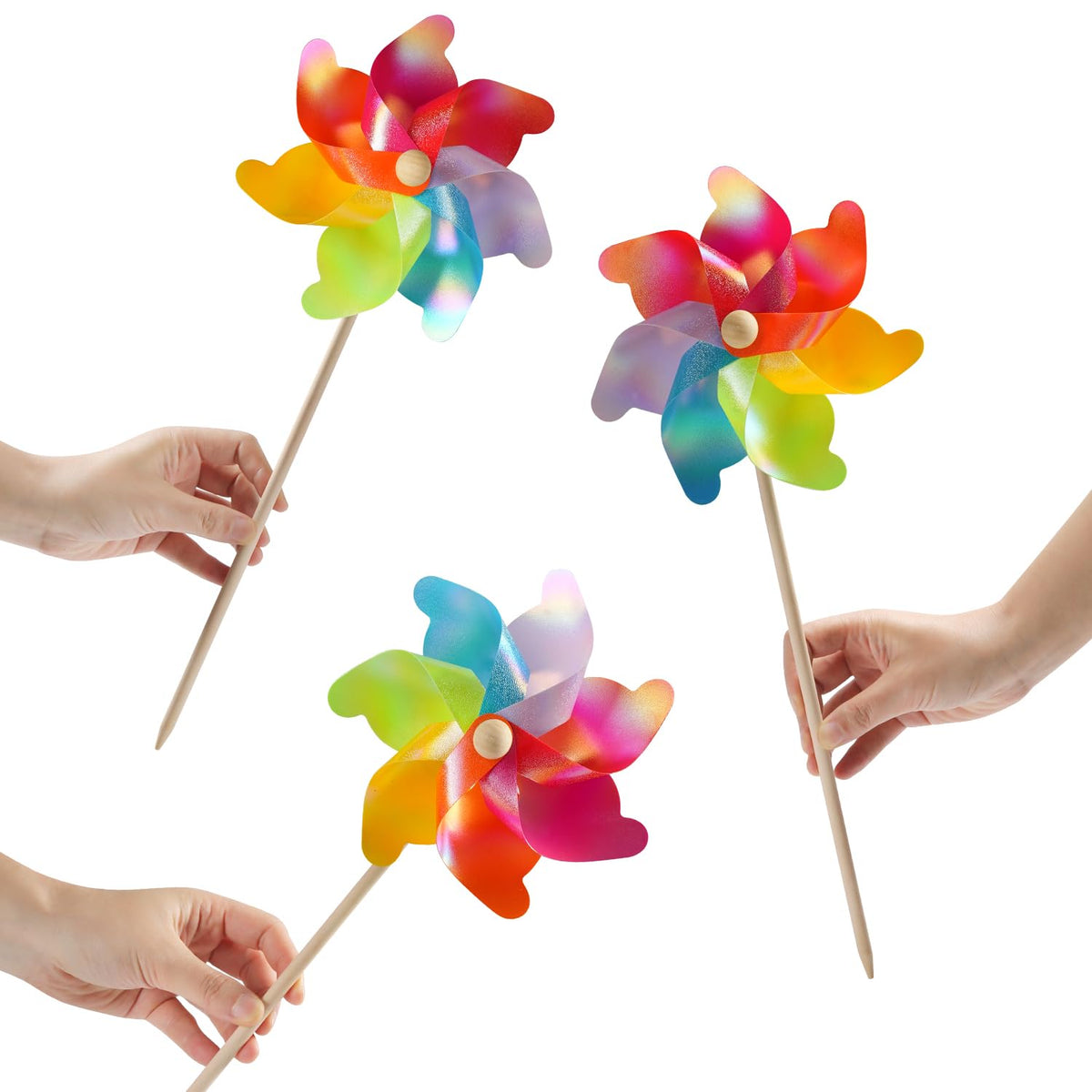 LilLittle rainbow pinwheel assembly-free adds instant color to your outdoor space