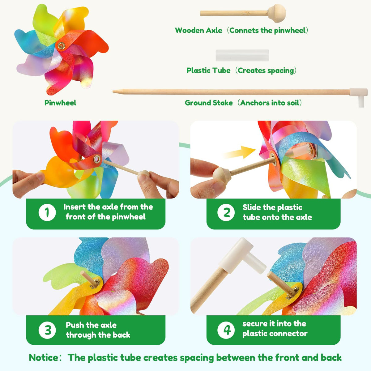 LilLittle pinwheels may deter birds while adding reflective color to your garden