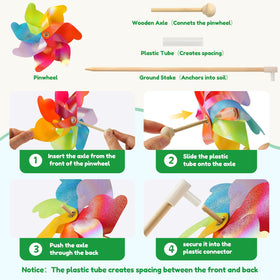 LilLittle pinwheels may deter birds while adding reflective color to your garden