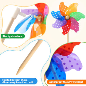 LilLittle pinwheels 17-inch height catches breeze vividly.