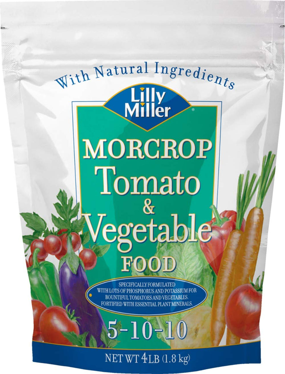 Lilly Miller Morcrop tomato and vegetable food enhances bigger, tastier harvests