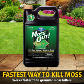 Lilly Miller Moss Out shows lawn coverage up to 2000 square feet