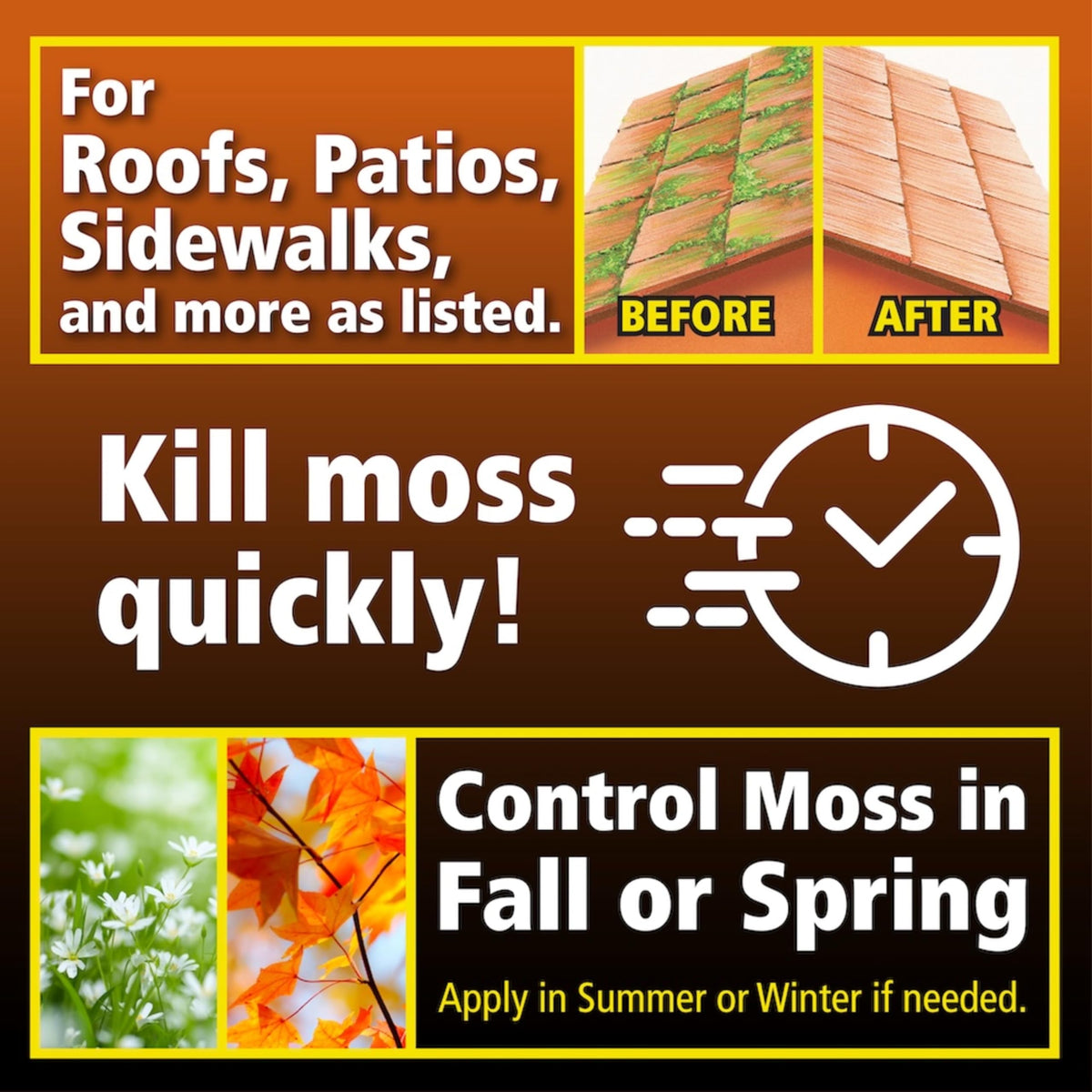 Lilly Miller Moss Out year-long moss control potential on outdoor spaces