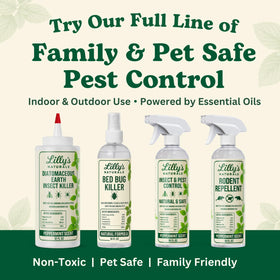 12-ounce Lilly's Naturals container ready for quick pest management at home.