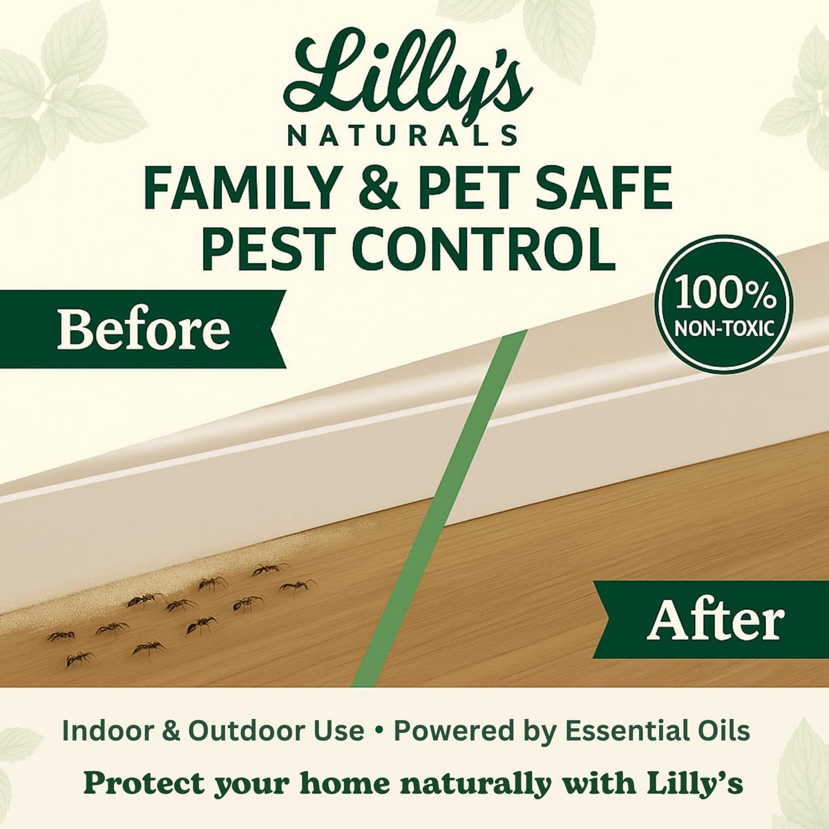 Carpet fleas deterred by peppermint-enhanced formula during treatment.