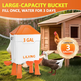 Lilyang waterer ready for hanging or standing setup in your coop.
