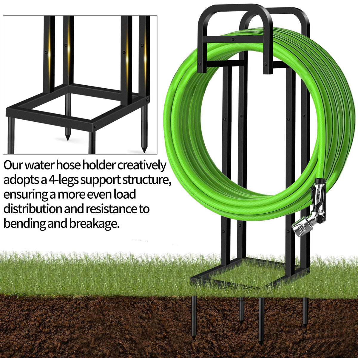 Lilybud detachable hose hanger design allows easy movement and storage