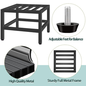 Lilybud wrought iron stand resists weather for year-round outdoor garden setups.