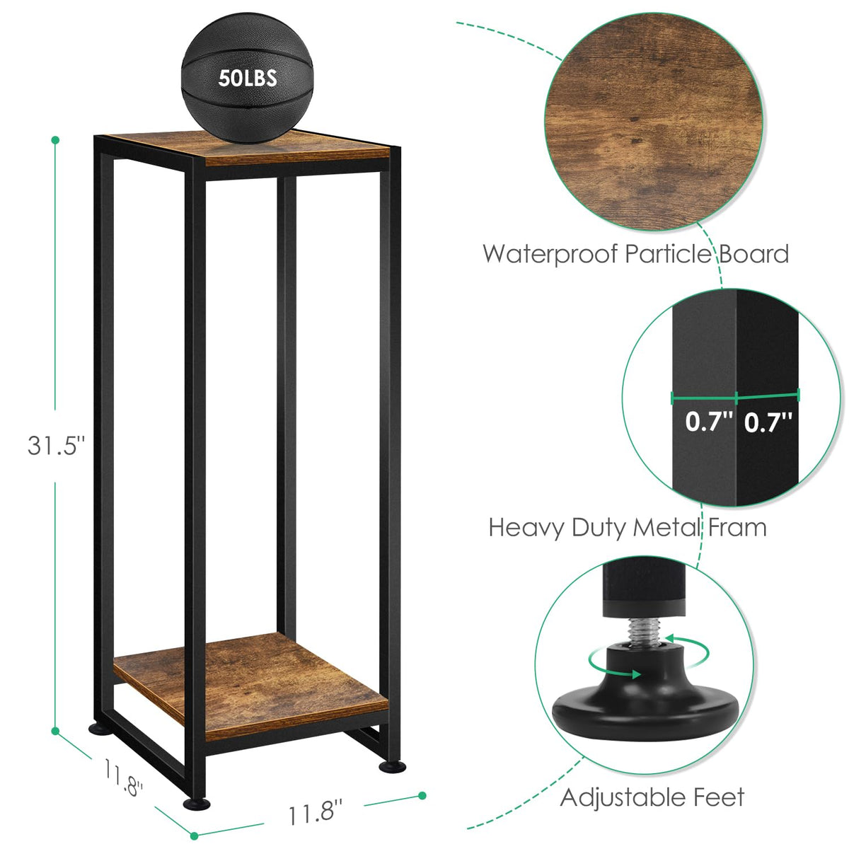 Lilybud Lily Plant Stand side angle demonstrates height and stable footprint.
