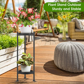 Lilybud Lily plant stand supports pots up to 9.5 inches for versatile arrangements.