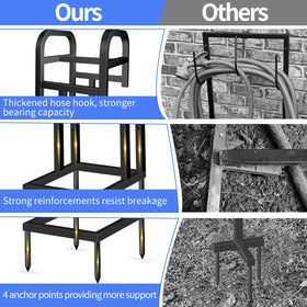 Lilybud outdoor-friendly stand keeps hoses organized and ready for use anywhere