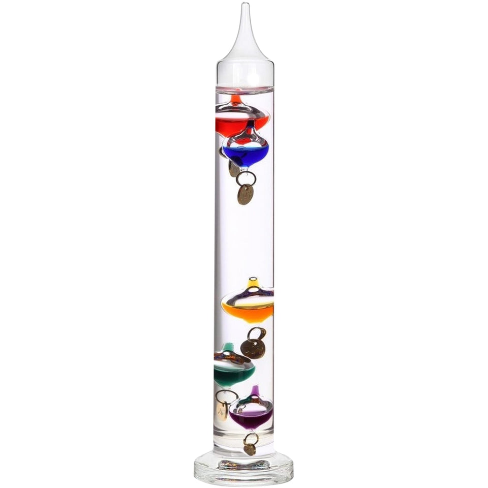 Lily's Home Galileo thermometer with colorful floats for easy temperature reading