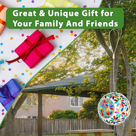 Lily's Home colorful garden feeder enhances birdwatching and outdoor ambiance.