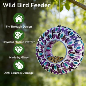 Lily's Home garden decor bird feeder adds color to outdoor spaces