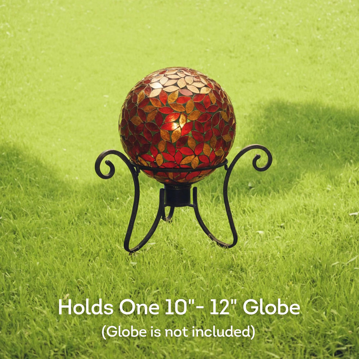 Lily's Home gazing ball stand doubles as a garden plant holder for versatile decor.