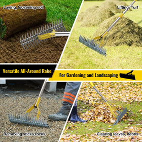Lilyvane 55-inch handle provides reach to minimize bending during work.