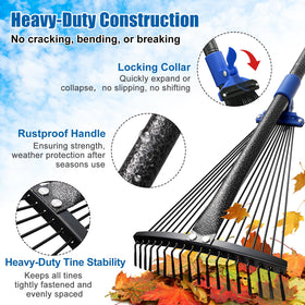 Lilyvane camping-ready rake with travel-friendly design