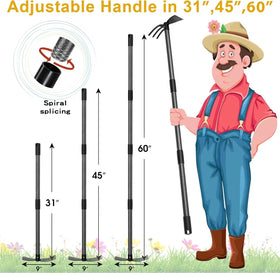 Lilyvane dual-function hoe and rake for quick soil prep