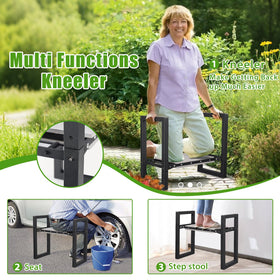 Lilyvane Garden Kneeler Seat in use during gardening tasks and repairs.