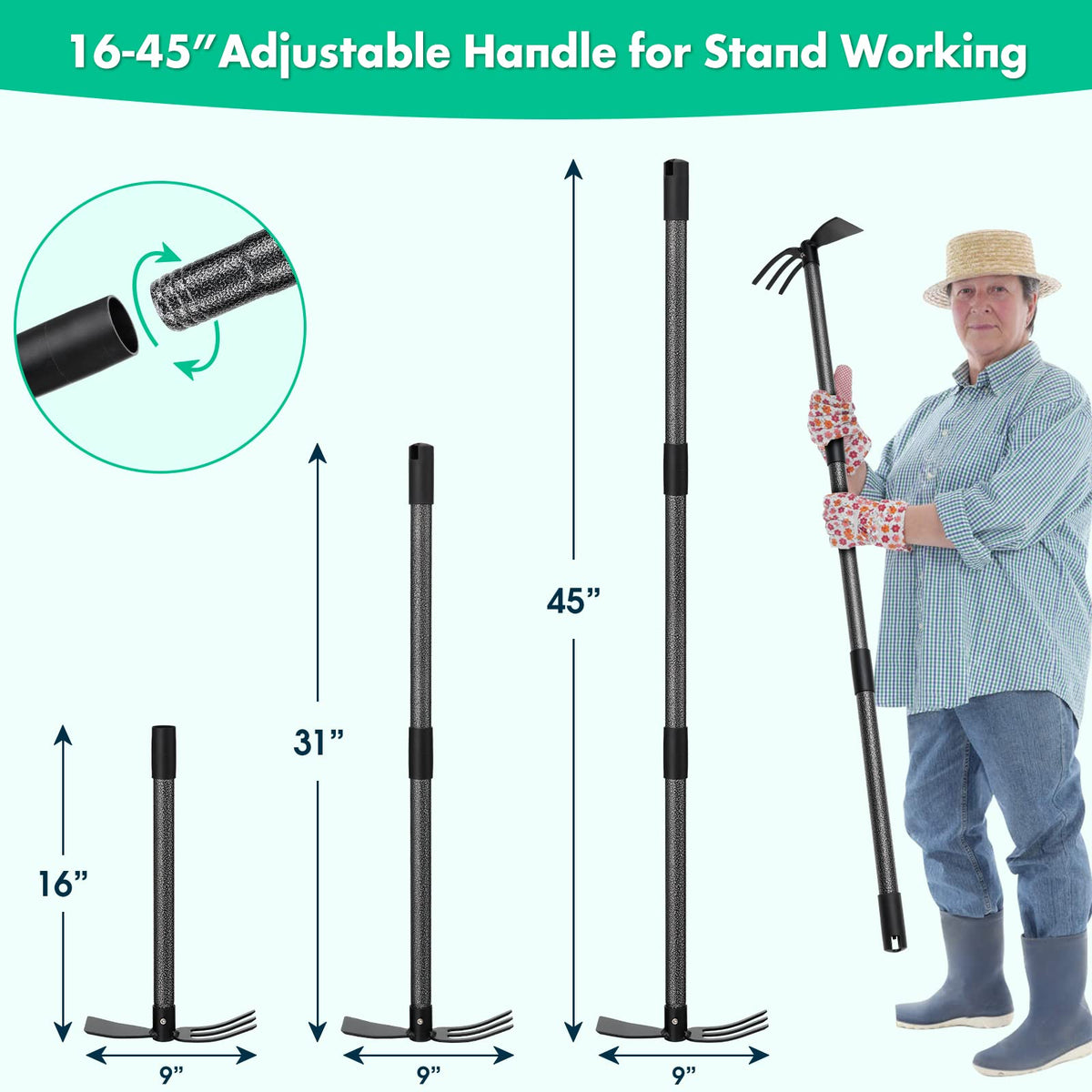 Lilyvane adjustable long-handle for customized reach