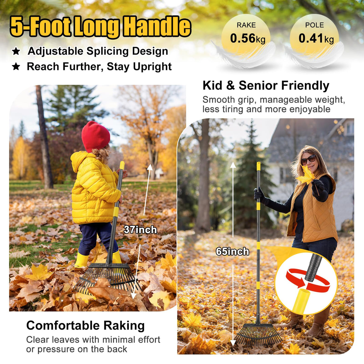 Lilyvane metal rake with 25 teeth delivers durable, efficient debris collection.