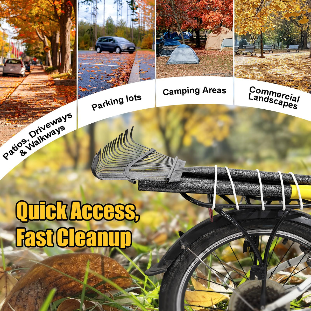 Lilyvane rake features easy assembly and compact storage.