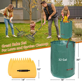 Lilyvane 65-inch adjustable-handle shown for comfortable reach in large yards.