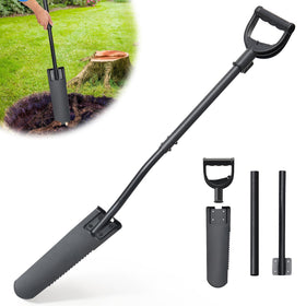 Lilyvane Spade Shovel with 15-inch narrow blade ideal for precise digging around roots