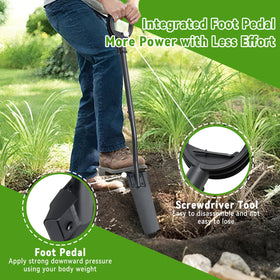 Lilyvane Spade Shovel D-handle ergonomic grip reduces hand fatigue