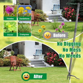 Compact design stores easily in a shed or garage.