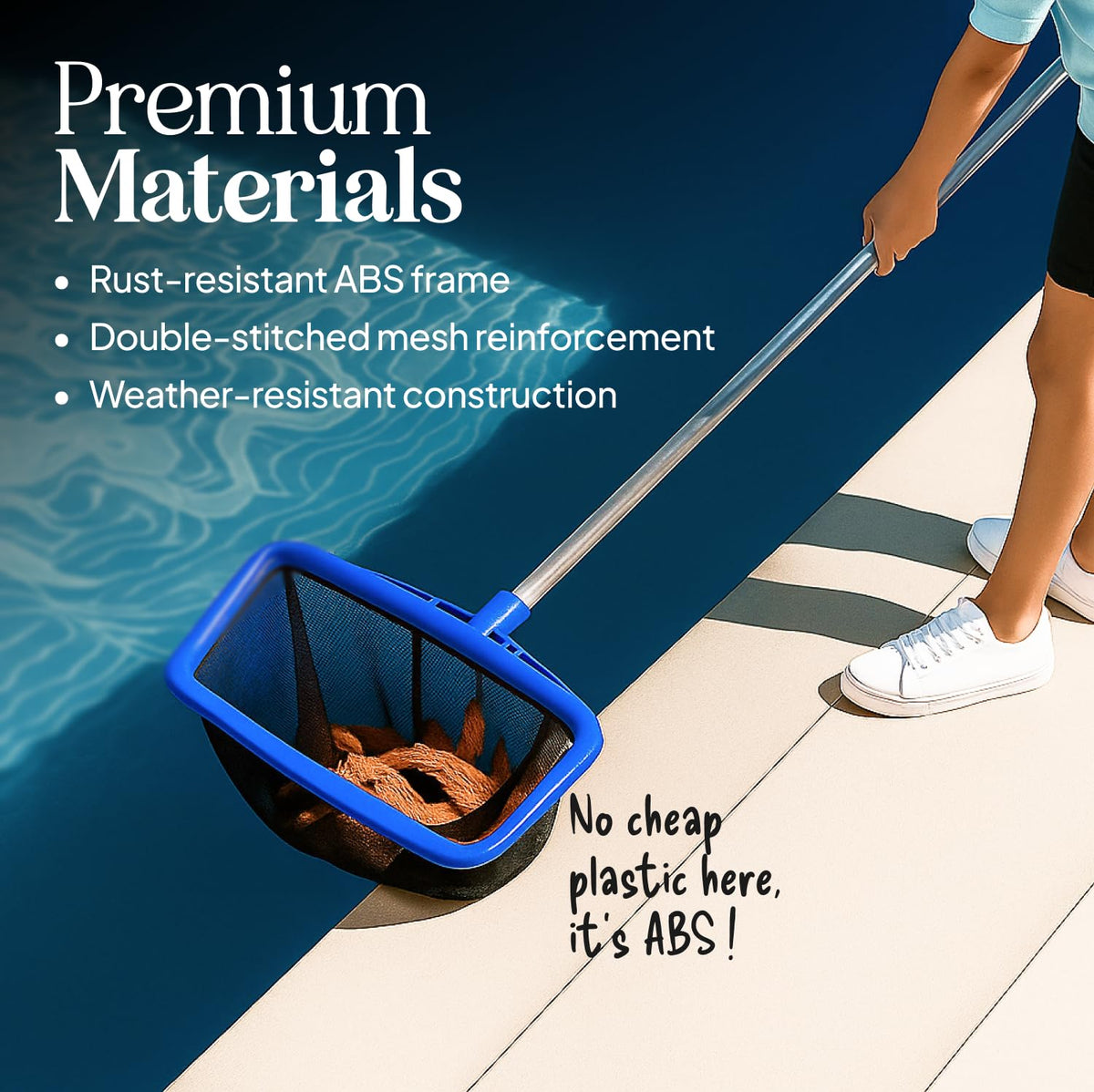 LIME POOL fits standard pool poles for easy upgrades